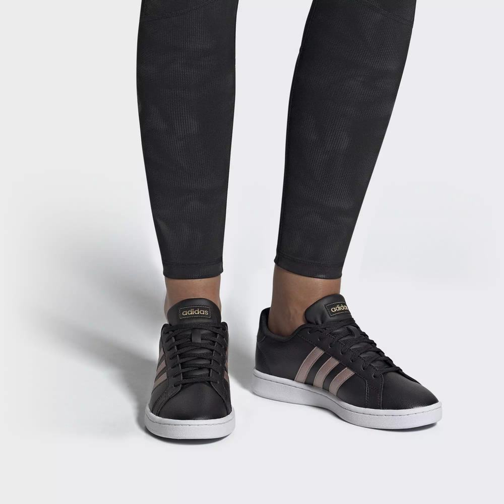 Adidas Grand Court Tenis Negros Para Mujer (MX-26859)